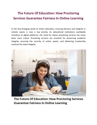 How Proctoring Services Guarantee Fairness In Online Learning