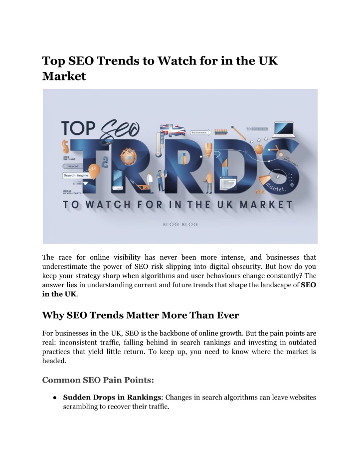 top seo trends to watch for in the uk market