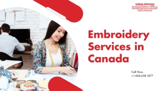 Embroidery Services in Canada