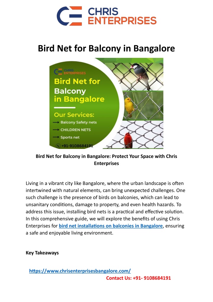 bird net for balcony in bangalore