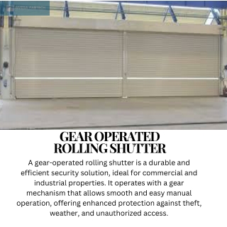 gear operated rolling shutter