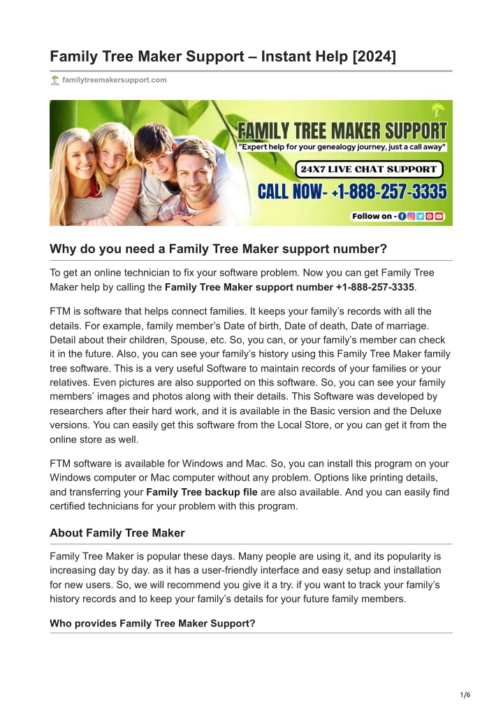 family tree maker support instant help 2024