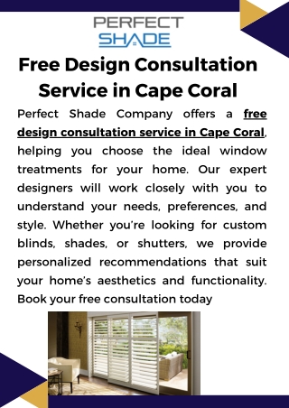 Free Design Consultation Service in Cape Coral  Perfect Shade Company