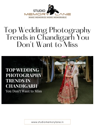 Top Wedding Photography Trends in Chandigarh You Don’t Want to Miss