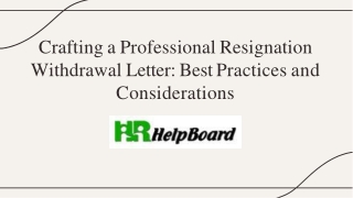 crafting a professional resignation withdrawal letter best practices and considerations
