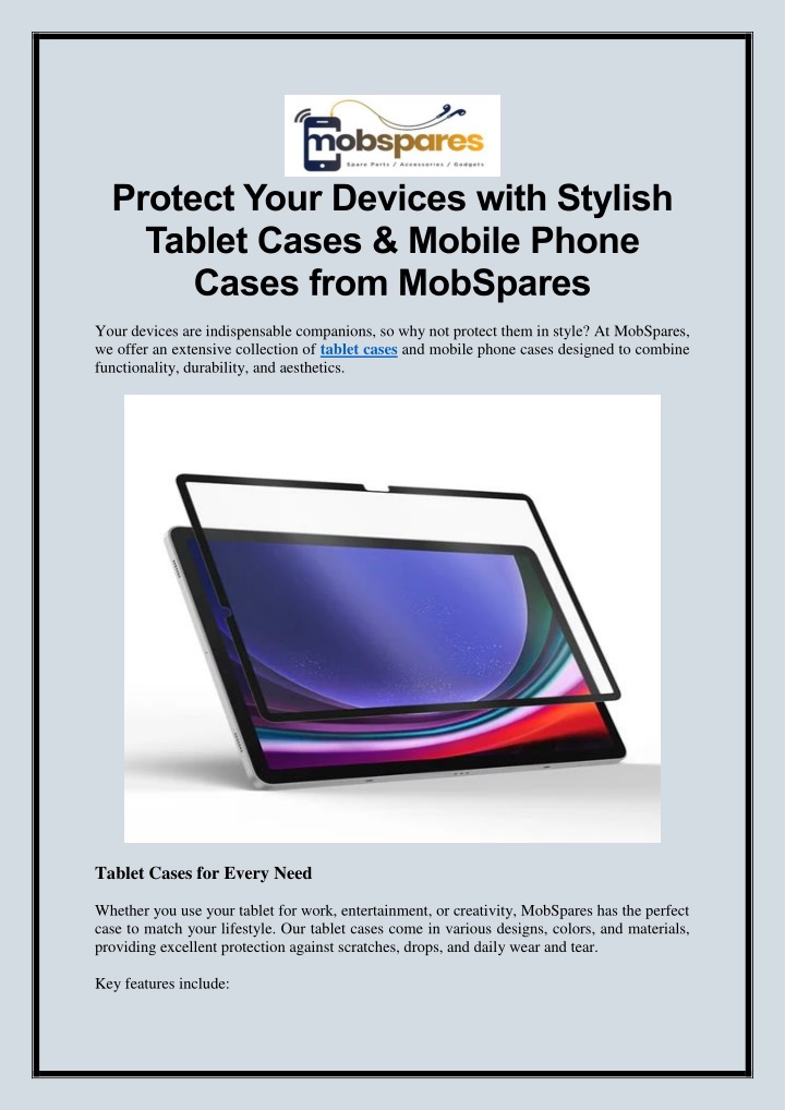 protect your devices with stylish tablet cases