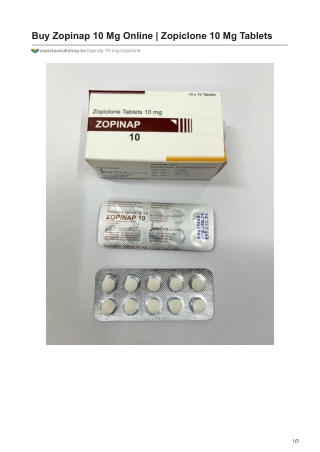 Buy Zopinap 10 Mg Online | Buy zopiclone online UK