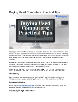 Buying Used Computers_ Practical Tips