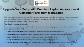 Upgrade Your Setup with Premium Laptop Accessories & Computer Parts from MobSpares