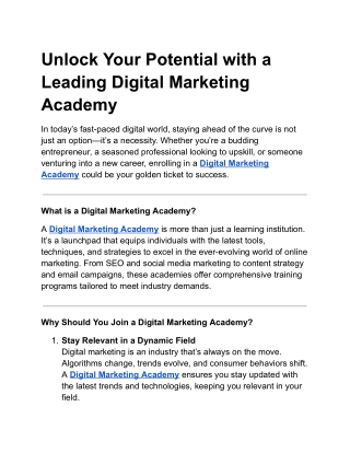 unlock your potential with a leading digital