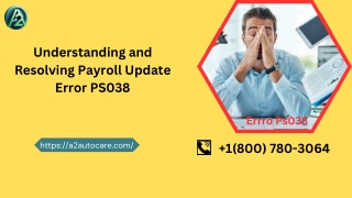 Resolving Payroll Update Error PS038 in Your System