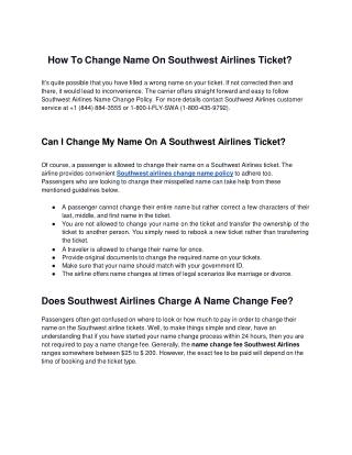 how to change name on southwest airlines ticket