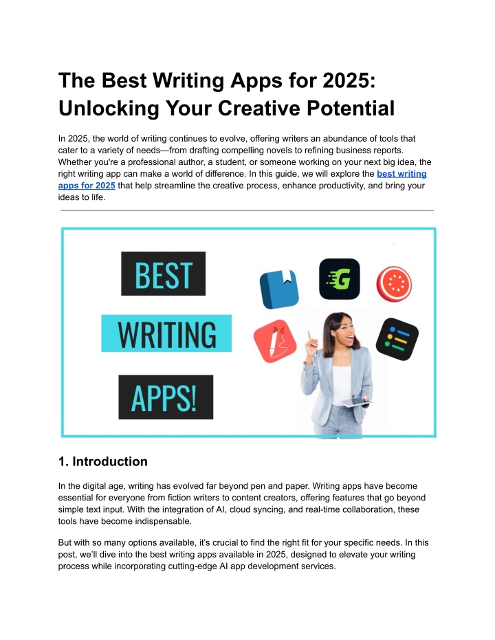 the best writing apps for 2025 unlocking your