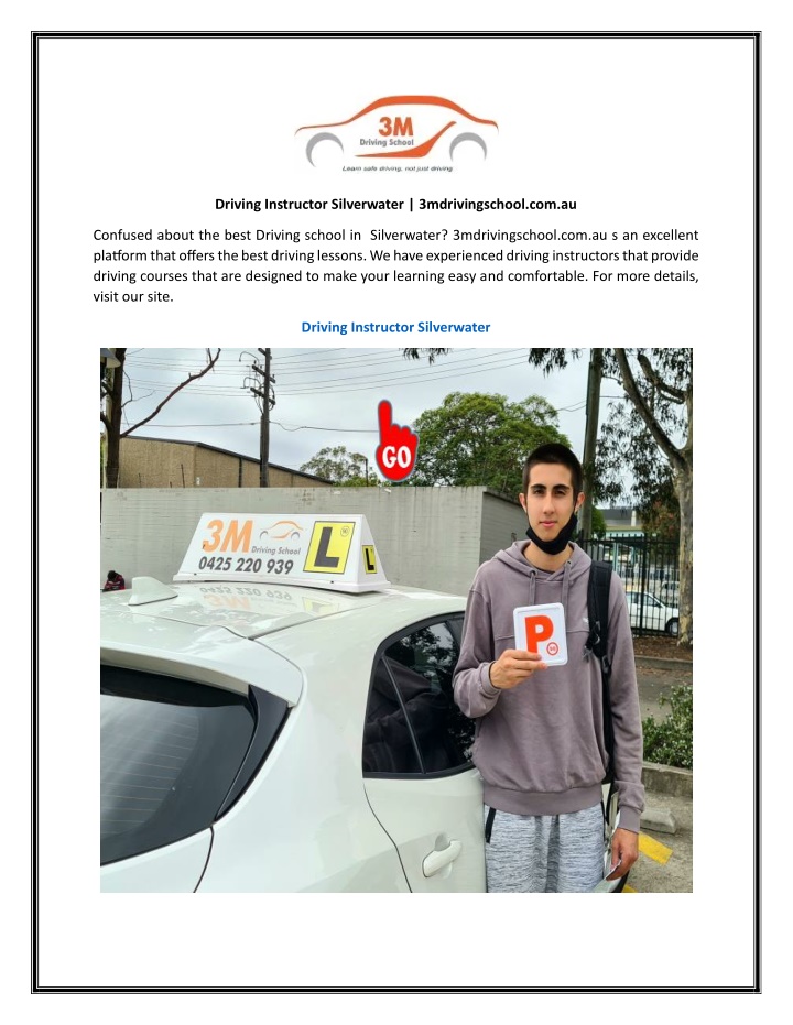 driving instructor silverwater 3mdrivingschool