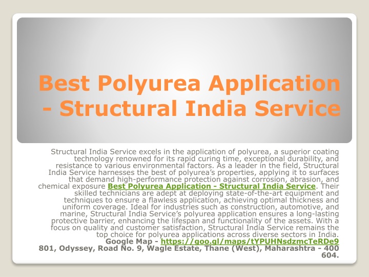 best polyurea application structural india service