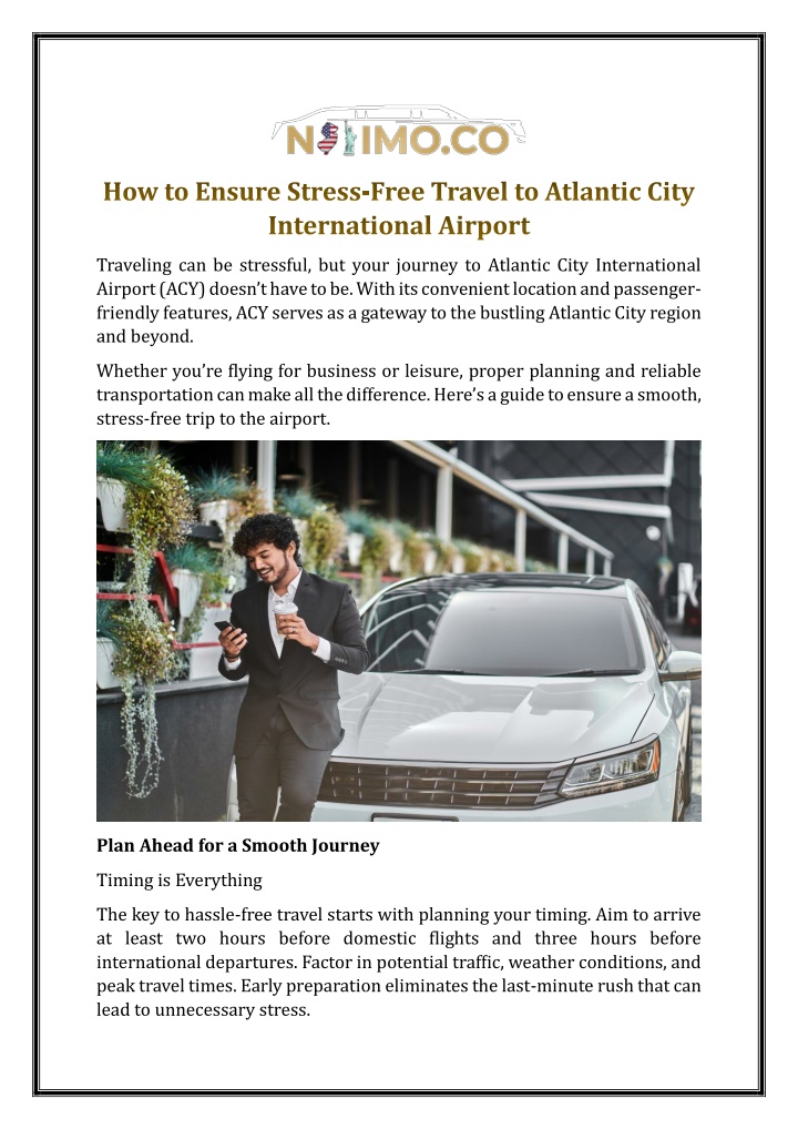 how to ensure stress free travel to atlantic city