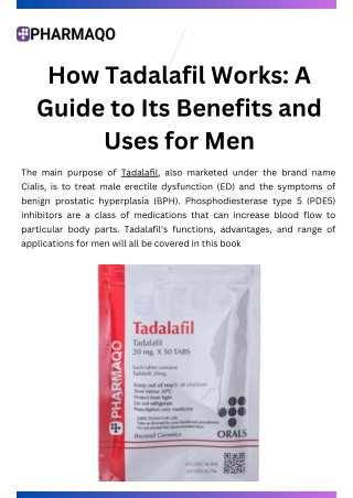 how tadalafil works a guide to its benefits