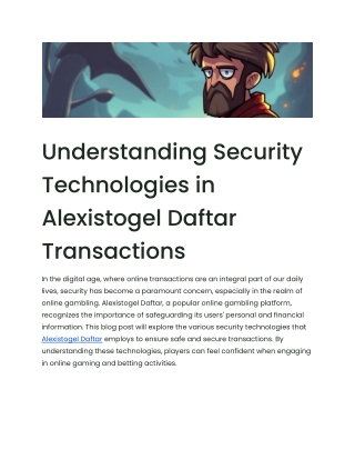 understanding security technologies
