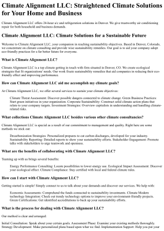 climate alignment llc straightened climate