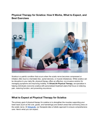 physical therapy for sciatica how it works what