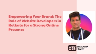 Website Developer in Kolkata Build a Strong Online Presence