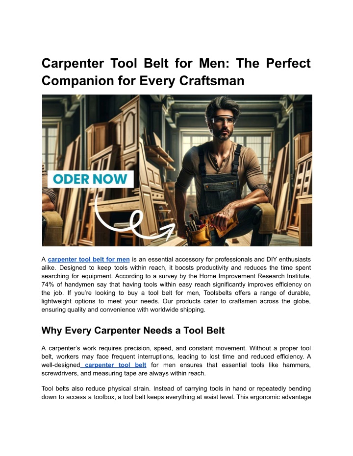 carpenter tool belt for men the perfect companion