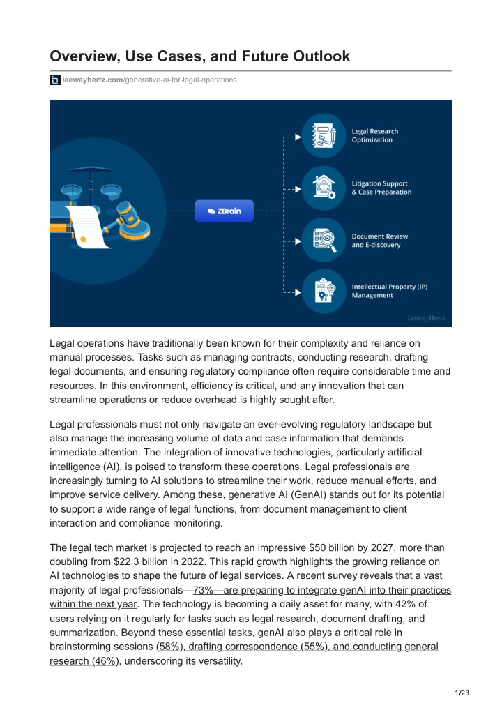 overview use cases and future outlook