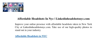 Affordable Headshots In Nyc  Linkedinheadshotsnyc.com