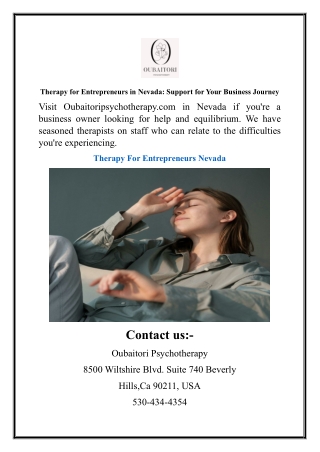 Therapy for Entrepreneurs in Nevada Support for Your Business Journey02