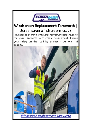 windscreen replacement tamworth