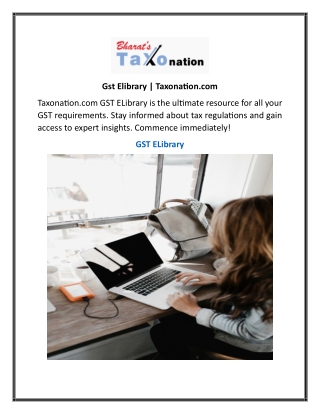 gst elibrary taxonation com