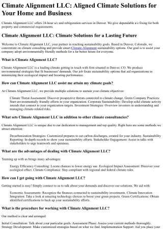 climate alignment llc aligned climate solutions
