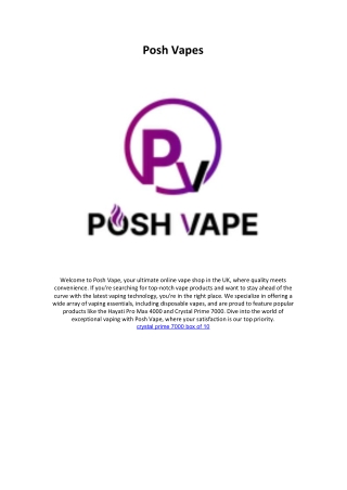 posh vapes