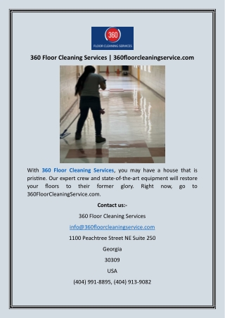 360 Floor Cleaning Services 360floorcleaningservice