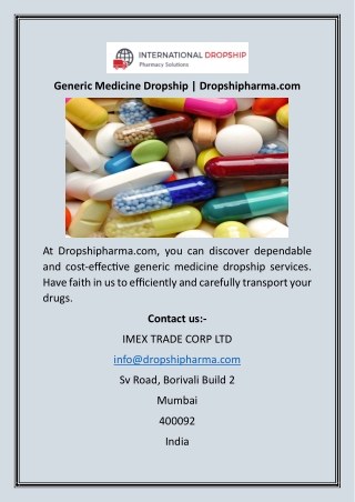 generic medicine dropship dropshipharma com