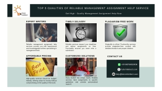 top 5 qualities of reliable management assignment