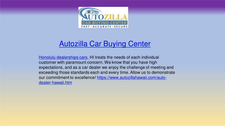 autozilla car buying center