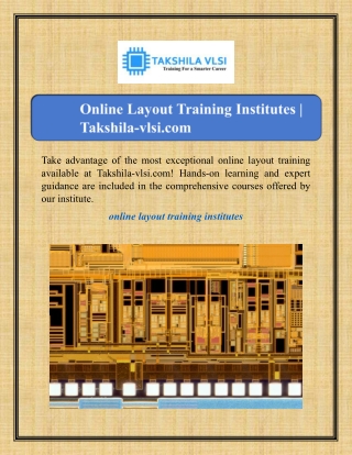 Online Layout Training Institutes | Takshila-vlsi.com