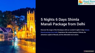 Shimla Tour Package from Delhi – A Scenic Escape to the Hills