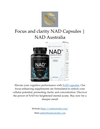 Focus and clarity NAD Capsules