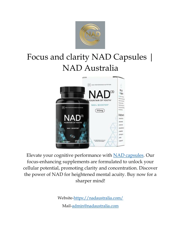 focus and clarity nad capsules nad australia