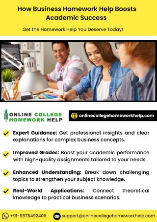 how business homework help boosts academic success
