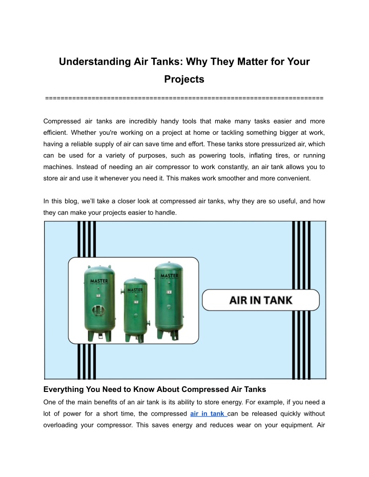 understanding air tanks why they matter for your