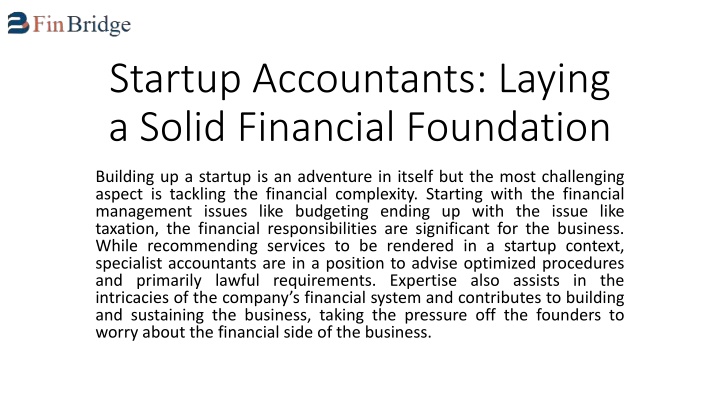 startup accountants laying a solid financial foundation