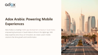 Mobile app development company in Saudi Arabia