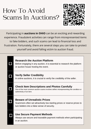 how to avoid scams in auctions