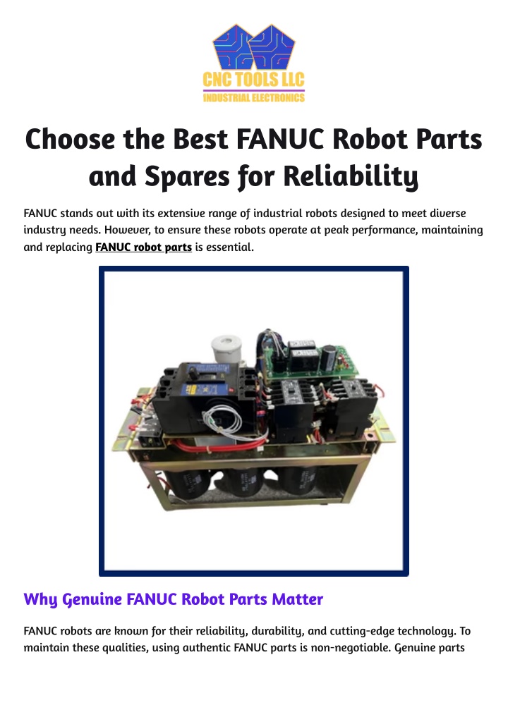 choose the best fanuc robot parts and spares