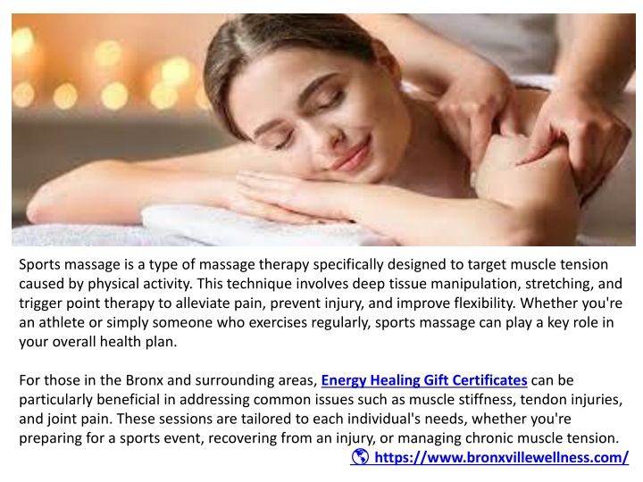 sports massage is a type of massage therapy