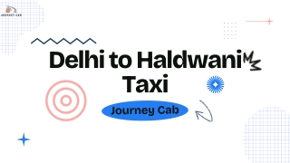 Delhi to Haldwani taxi