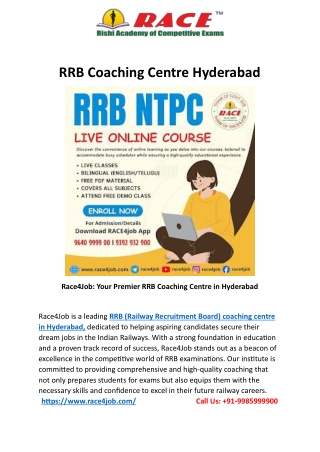 RRB Coaching Centre Hyderabad